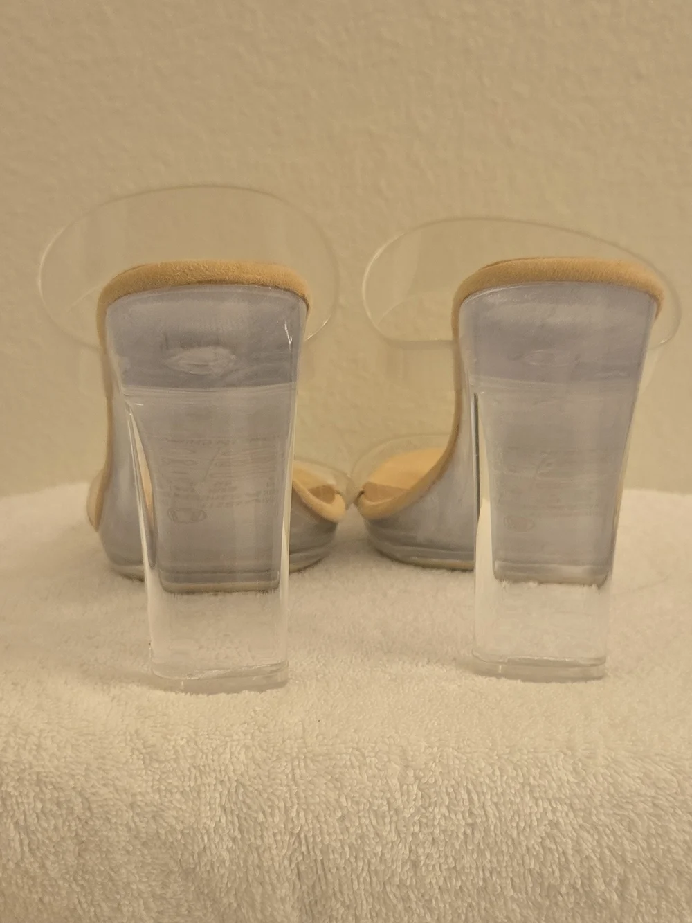 Dream Pairs Women’s Nude/Clear Slide Platform Sandals Size 8.5 NWOT
